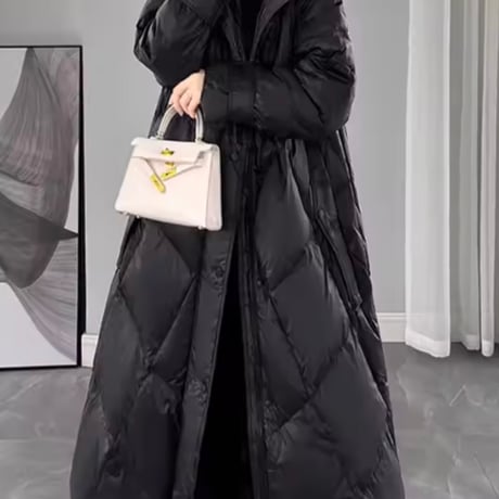 ロングコットンダウンコート 2色展開