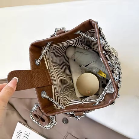 スタッズバケットバッグ 4色展開