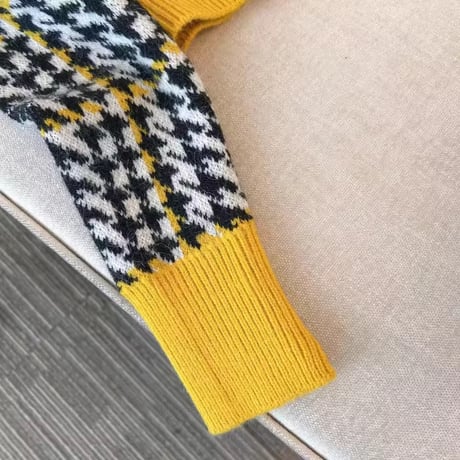 千鳥格子カーディガン 3色展開