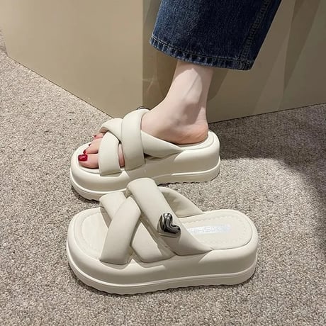 シルバーハート クッションサンダル 3色展開