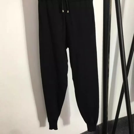 千鳥格子ニット パンツセット 2色展開