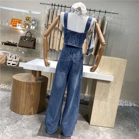 ダブルボタン デニムセットアップ