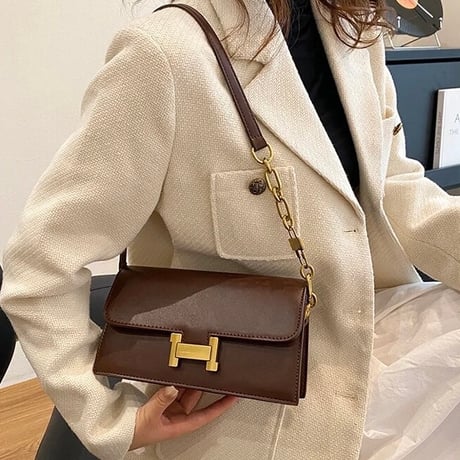 ゴールドバックル ショルダーバッグ 3色展開