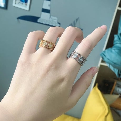 クローバーストーン リング 2色展開