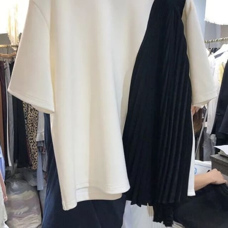 カラーシフォン ステッチTシャツ 4色展開