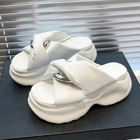 シルバーモチーフ クッションサンダル 3色展開