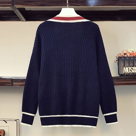 ゴールドモチーフ トリコカラーカーディガン 2色展開