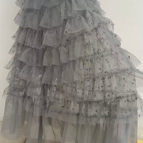 ビジュードットフリルタイワンピース 2色展開