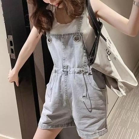 デニムロンパース