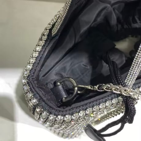 ラインストーンハンドバッグ 3色展開