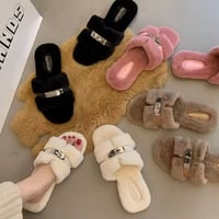 バックルファースリッパ 4色展開