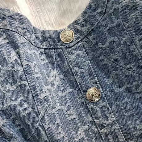 ブラウス デニムデザインワンピースセット