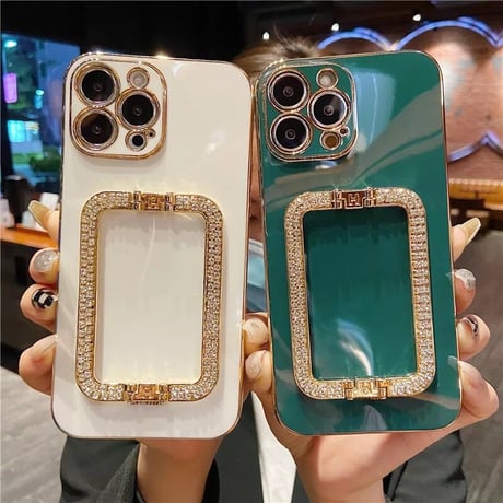 クリスタルストーンハンドル iPhoneケース 11色展開