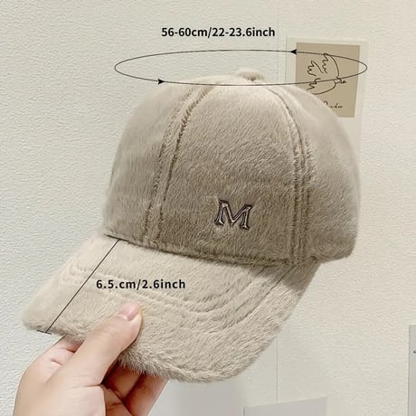 Mロゴ ファーキャップ 4色展開
