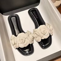 フラワーモチーフフラットサンダル 2色展開