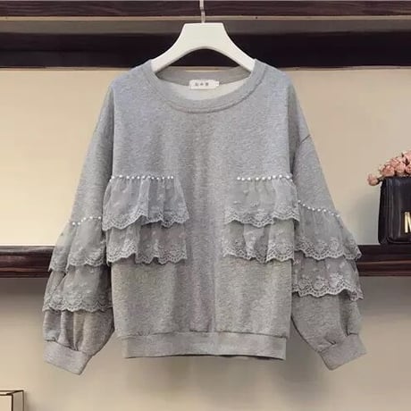 レースデザイン スウェットセットアップ