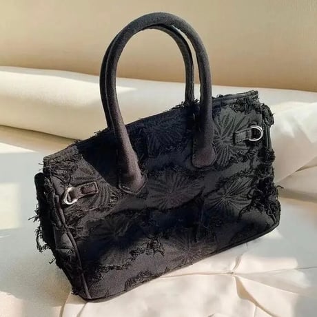 【3サイズ】パールチェーン フリンジバッグ 2色展開