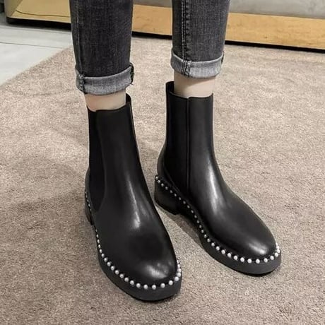 パールライン ショートブーツ