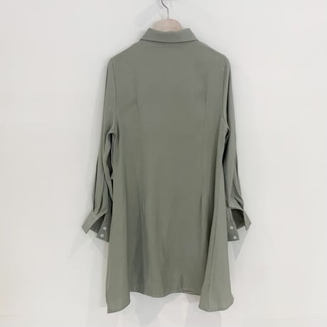 バイカラーブラウス ミニワンピース 2色展開