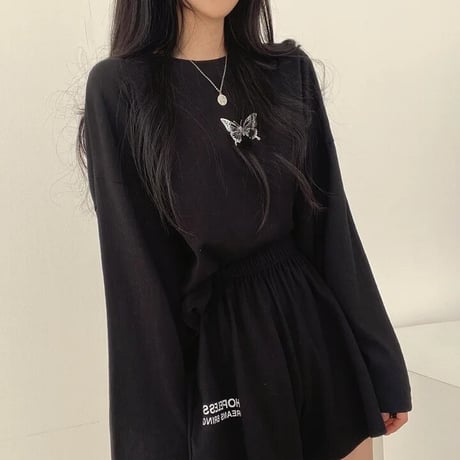 バタフライドロップスリーブ セットアップ 3色展開