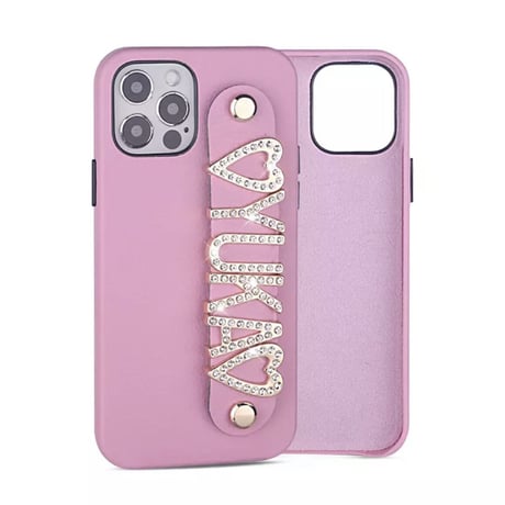 【カスタム名入れ】ストーンレター iPhoneケース 4色展開