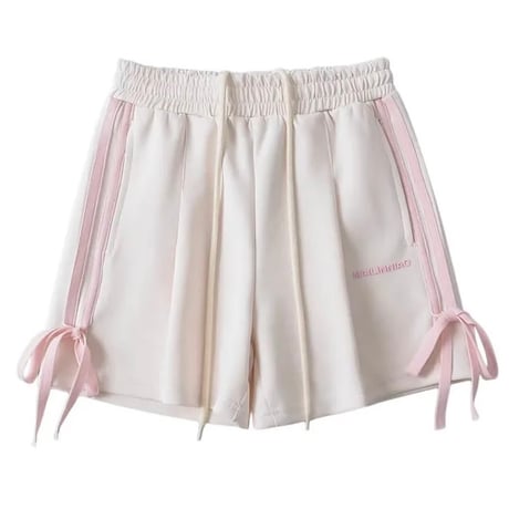 サイドリボン スウェットショートパンツ 5色展開
