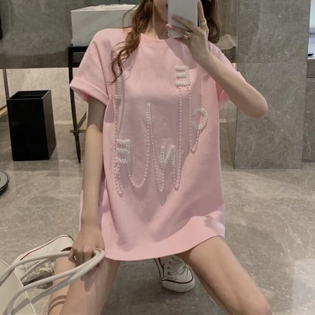 パール ピンクTシャツ