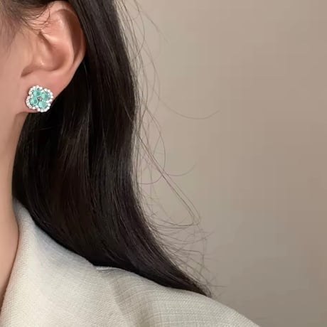 【Silver925】ダブルフラワーピアス 2色展開