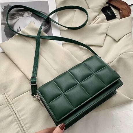 ブロックキルティング ショルダーバッグ 4色展開