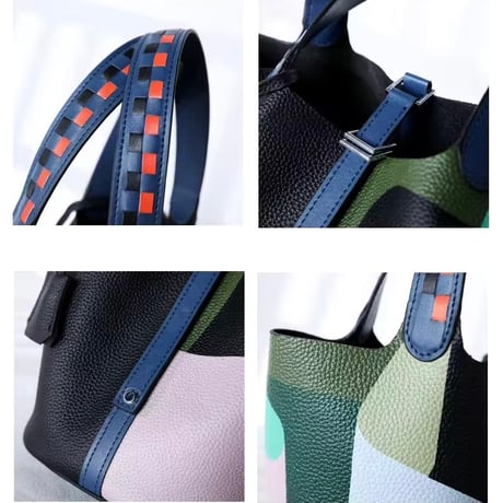 クラシックレザーバケットバッグ 3色展開