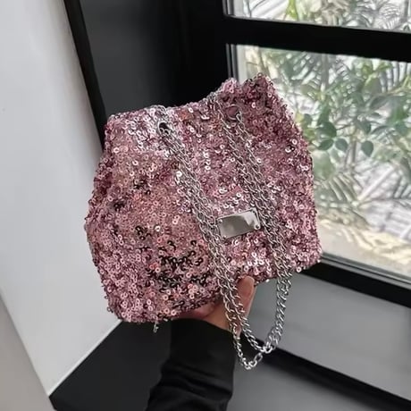 スパンコールバケットバッグ 3色展開