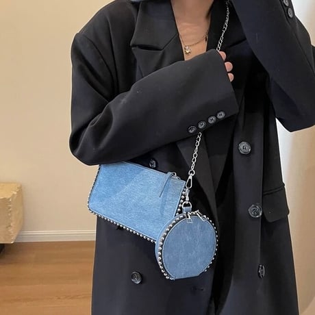 シルバーリベット ダブルバッグ 4色展開