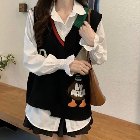ダックデザイン ニットベスト 4色展開