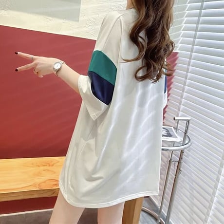 スリーブライン オーバーベアーTシャツ 3色展開