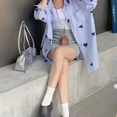 ブルーハートブラウス