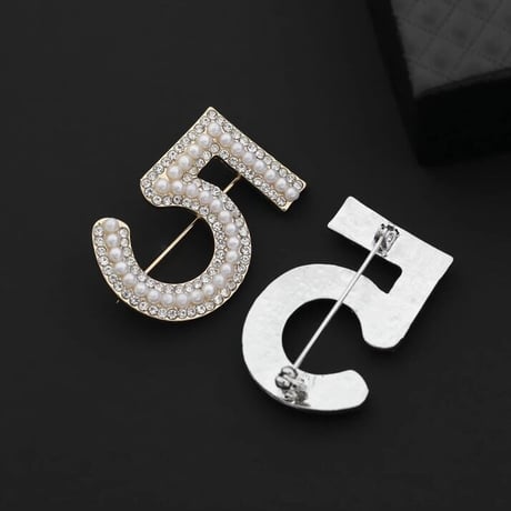 【Gold即納】ファイブモチーフ ブローチ 2色展開