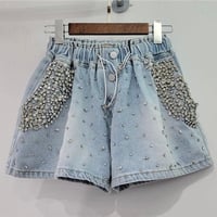 ビジューフレア デニムパンツ