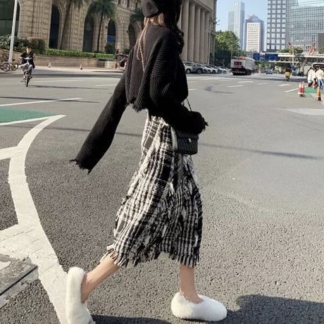 【即納】シャギーデザイン ショートニット