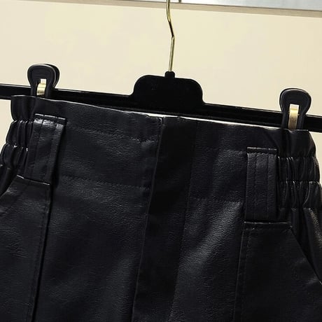 タグパッチワーク レザースカート 3色展開