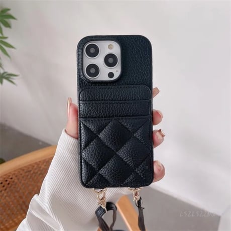 カードケース キルティングストラップiPhoneケース 8色展開