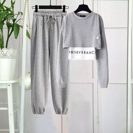 ロゴフェイクスウェット セットアップ 4色展開