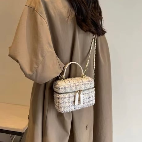 キルティングツイード チェーンバッグ 5色展開