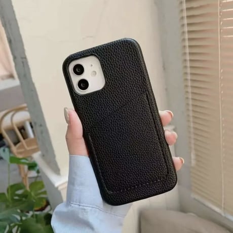 【カスタム】ゴールドイニシャル レザーiPhoneケース 13色展開