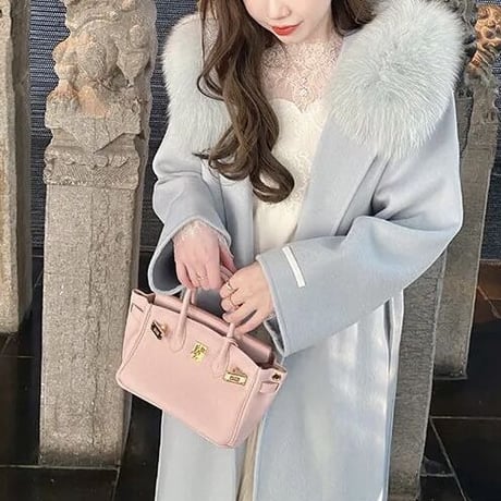 ウールファー ロングコート 3色展開