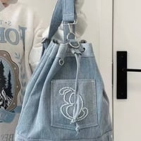 シルバードットポケットリュックサック
