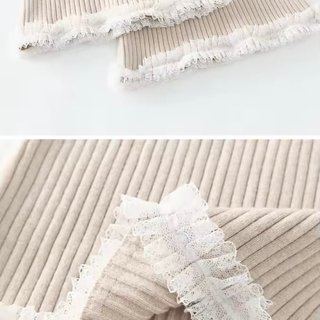 ヘムレースリブニットパンツ 3色展開