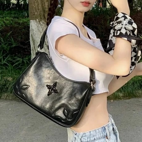 ヴィンテージクロス ムーンバッグ