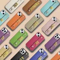 【文字入れ】カスタムレザー iPhoneケース 9色展開