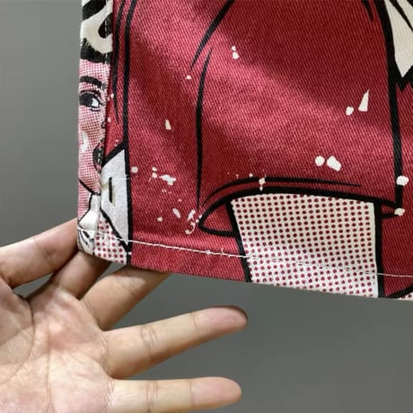 レッドコミックデニムスカート