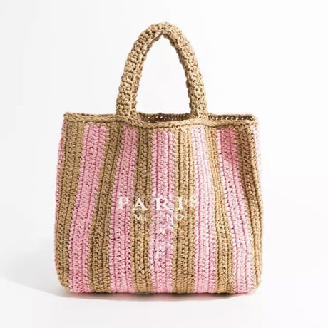 Parisロゴ ストロートートバッグ 3色展開